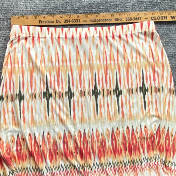 Chico's Skirt Women's 2 US Medium Asymmetrical Midi Tribal Boho Cottage Fairy‎ - Picture 8 of 16